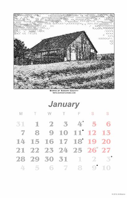 bos-cal-2013-lg-1.jpg - 11x17 Calendar - Pen and Ink Style
